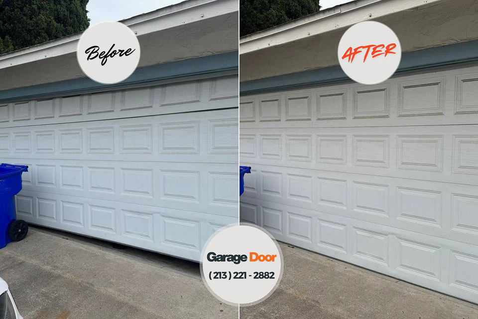 Before and after: garage door repair Pocono Woodland Lakes, PA